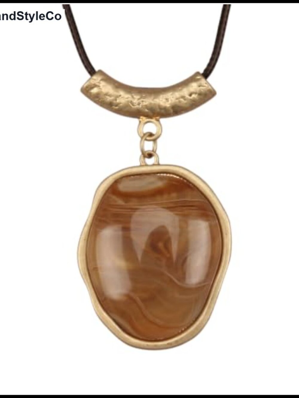 Faux Leather Pendant Necklace Wax Rope Cord Choker Statement Boho